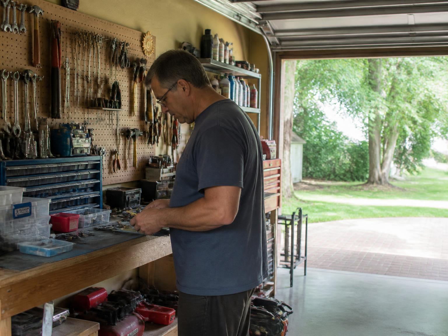 The workbench is usable. — garage cleanout and organization in Raleigh, NC
